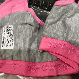 Beauty Lingerie Zavia Grey Pink Colour Womens Sport Bra Size 36