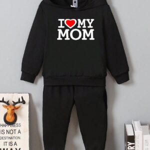 Private Label Kids BubbleTwyst Boys Casual Sweatshirt Track Pants Black1