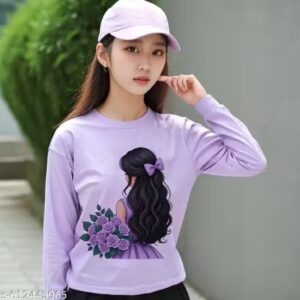 Private Label Women T Shirt Colour Pink With Printed Size 32