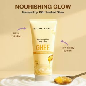 Good Vibes Nourishing Glow Body Lotion 100 Times Washed Ghee 200ml