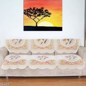 Private Label premium quality set of 6 pcs sofa cover. 3Plas1Plas1 sofa cover . net sofa