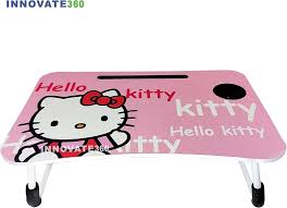 Private Label Pink Colour Hello Kitty Study Table Fordable