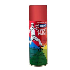 Abro Colour Spray Paint Can 400ml Orange Red Colour