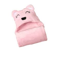 Private Label Baby Towel Bathrobe Hooded Blanket Wrapper Pink Colour