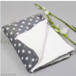 Private Label Printed Crib AC Blanket For AC Room Baby Colour Gray With Printed
