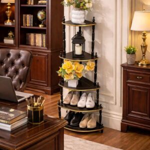 Private Lavel APEROL DESIGN 5 Shelf Wooden Corner Stand for Living Room