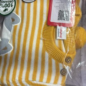 Private Label Cute Baby boy Regular fitr casual dresss White Orange Size 6 To 9M