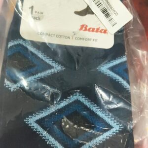 Bata Crew Length 24 Cm Socks 1 Pair Navy Blue Colour