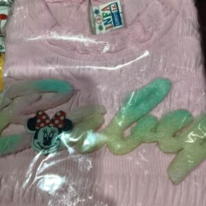 Infa Garment Pink Colour Kid Girls Top And Blue Skirt Set Size 16