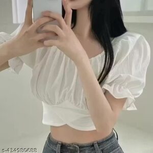 Private Label Women Blouse With Top Colour White Size 30