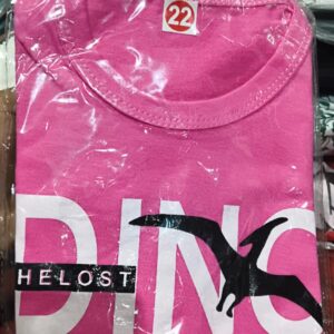 Private Label New Kids Clothing Set Pink T Shirt Black Bottom Set Size 22