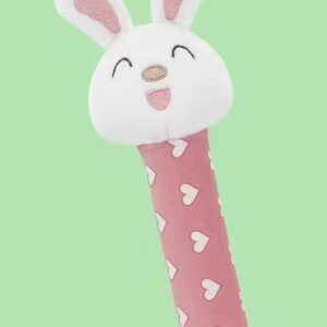 Private Label SnugglePuff Soft Bunny Rattle Pink