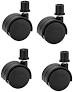 Private Label Plastic Wheel Cooler Standard Wheel Allcooler Pack of 4 Black