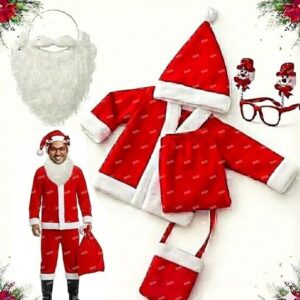 Private Label Santa Claus Dress Costume for Adults Red