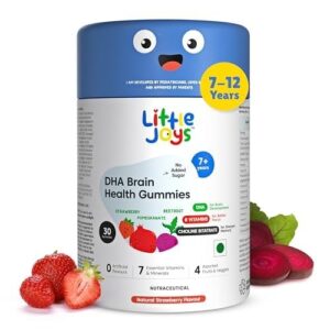Little Joys DHA Brain Health Gummies For Kids 7 To 12 years 30 Day Pack