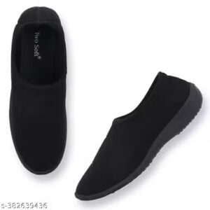 Private Label Daily Wear Shoes Womens SlipOn Running Shoe Black size 6