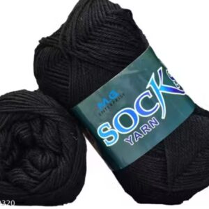 Premium Black Socks high strength Nylon yarn 200 g Thread Pack of 2
