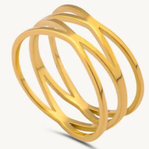 PALMONAS Twist Cross Cage Ring