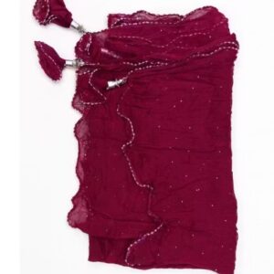 Private Label Dupatta Burgundy Colour
