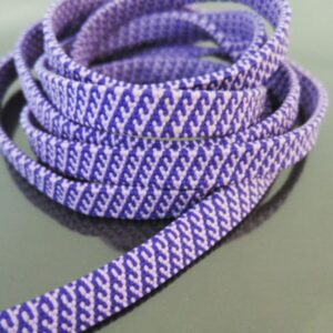 Private Label Elastic Cord 8mm Purple Cotton Flat Stretch Elastic Cord Free Size