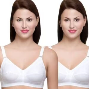 Private Label Cotton white bra colour white size 38