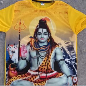 Private Label Round Shiv Ji Tshirt printed sivles size xl