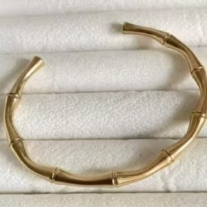 Private Label Stainless Steel Gold Bamboo Kada