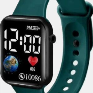 Private Label Square Fashion Watch For Boys and Girls Digital Watch green colour