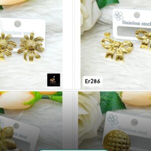 Private Label The Key House Anti Tarnish Stainless Steel Plated Golden Earrings for Women And Girls