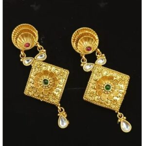 Private Label Ladies Copper Earrings Golden
