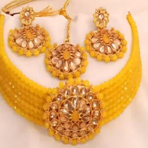 Private Label Fashion Jewellers Gold Plated Choker Necklace Set