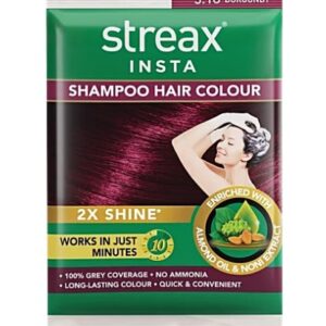 Streax Shampoo Hair Colour Almond Oil And Noni Extract 18 ml Burgundy