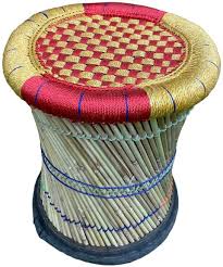 Mudda Eco Friendly Natural Bamboo Cane Bar Stool Mudda Chair Stool