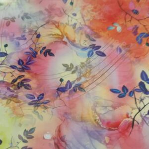 Orange Floral Printed Gift Wrapping Paper 1 Meter X 5 N