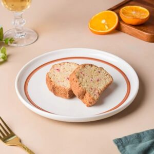 Anastasia Ivory Ceramic Snack Plate 8 Inch