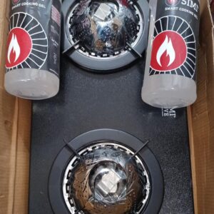 Simi Double Burner Biomass Stove Set Stainless Steel