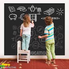 Black Color Wall Sticker 45X200Cm