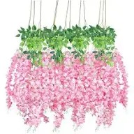 Art Gallery Artificial Flower For Wall Hanging 6 Pcs Pink