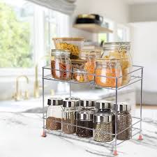 Stainless Steel 2 Layer Kitchen Spice Rack