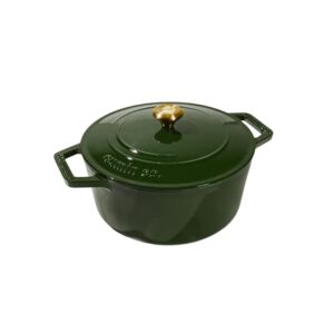Cumin Co Cast Iron Dutch Oven 2.5L 20 cm Green