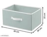 Gray Colour Foldable Cloth Box