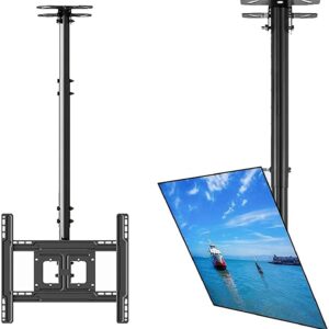 Tv Ceiling Mount Adjustable Bracket Fits 32 75 In Led 4K Tvs 30 Degree Swivel Ceiling Tv Mount
