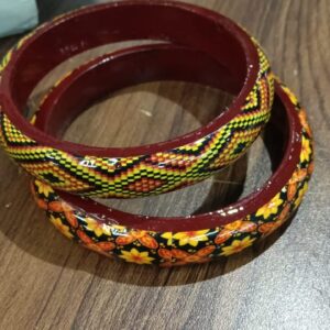 Printed Multicolor Plastic Bangles For Women