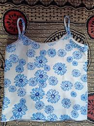 Womens Strap Tank Flower Printed Size M