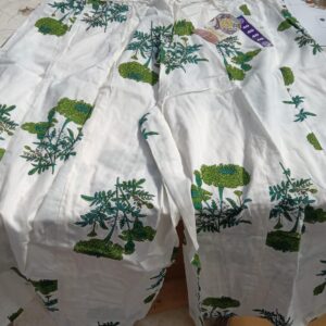 Green Pure Cotton Big Flag Printed Regular Palazzo Size 40