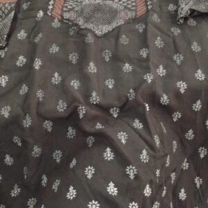 Black Printed Cotton Kurti For Women Size M