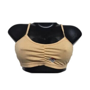 Womens Cotton Sports Bra Size 28 Beige