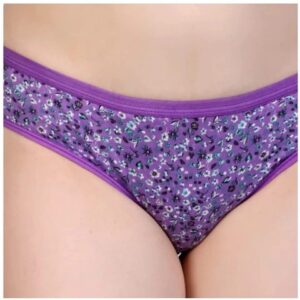 Women Cotton Silk Multicolor Panties Size M