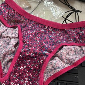 Women Cotton Silk Multicolor Panties Size M