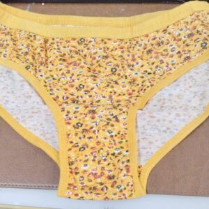 Yellow Color Printed Panty For Women Size M